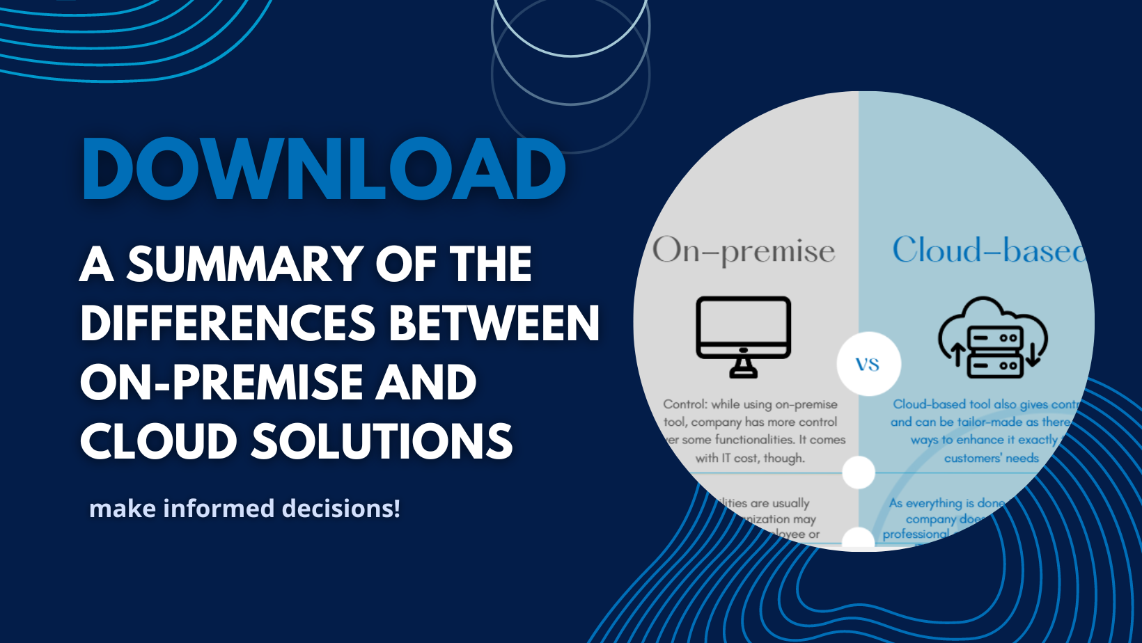 a summary of the differences between on-premise and cloud solutions-1